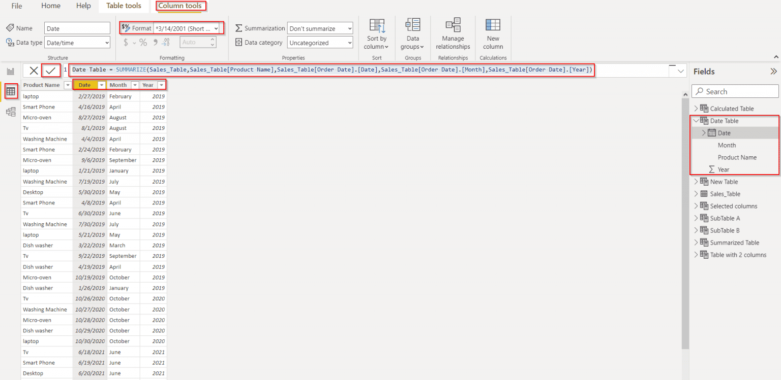 Power BI Create Table From Another Table SPGuides