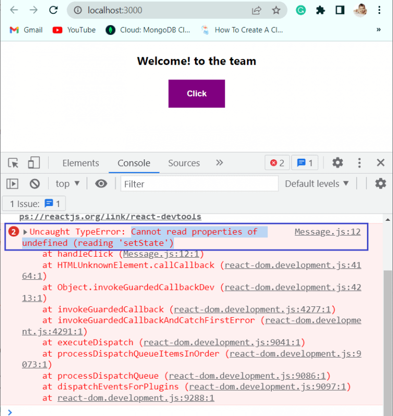 Handling Events in React js tutorial with examples] SPGuides