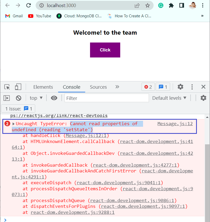 Handling Events in React js tutorial with examples] SPGuides