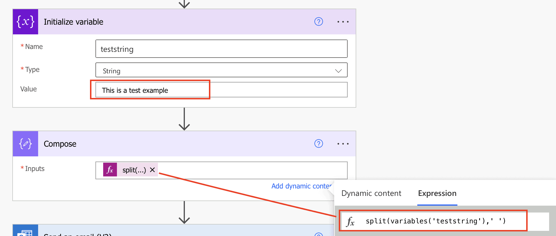 How to split a string into an array in Power Automate? SPGuides