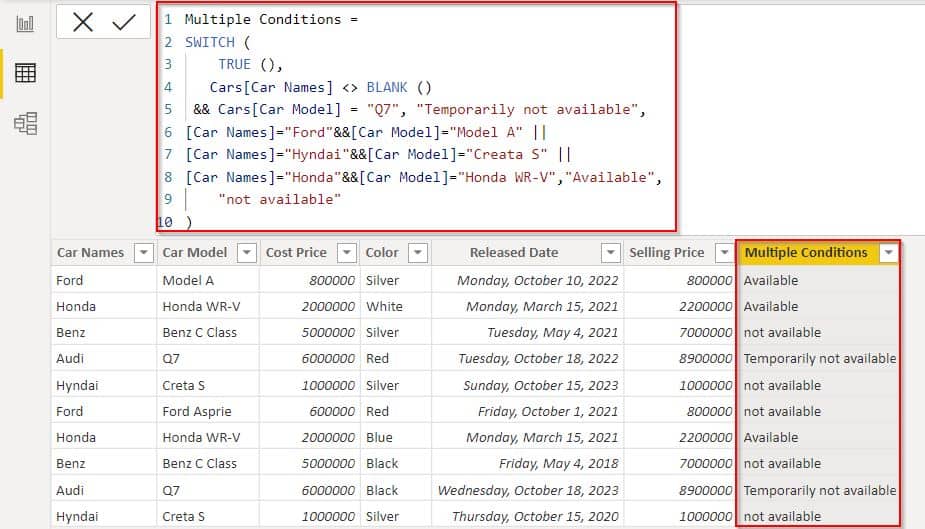 Power BI Switch Multiple Conditions SharePoint & Microsoft Power