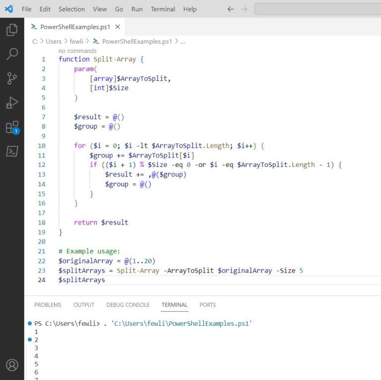 How to Split an Array into Smaller Arrays in PowerShell? SharePoint