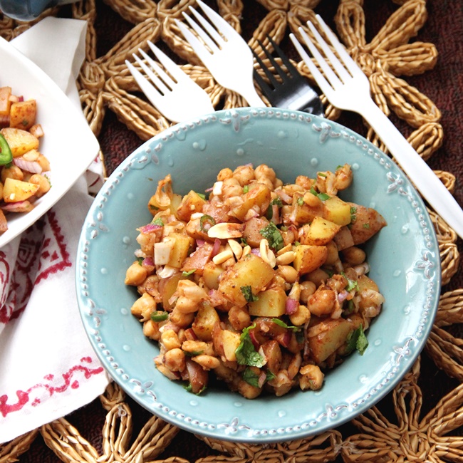 Alu Kabli Bengali Potato and Chickpea Salad Spice Chronicles