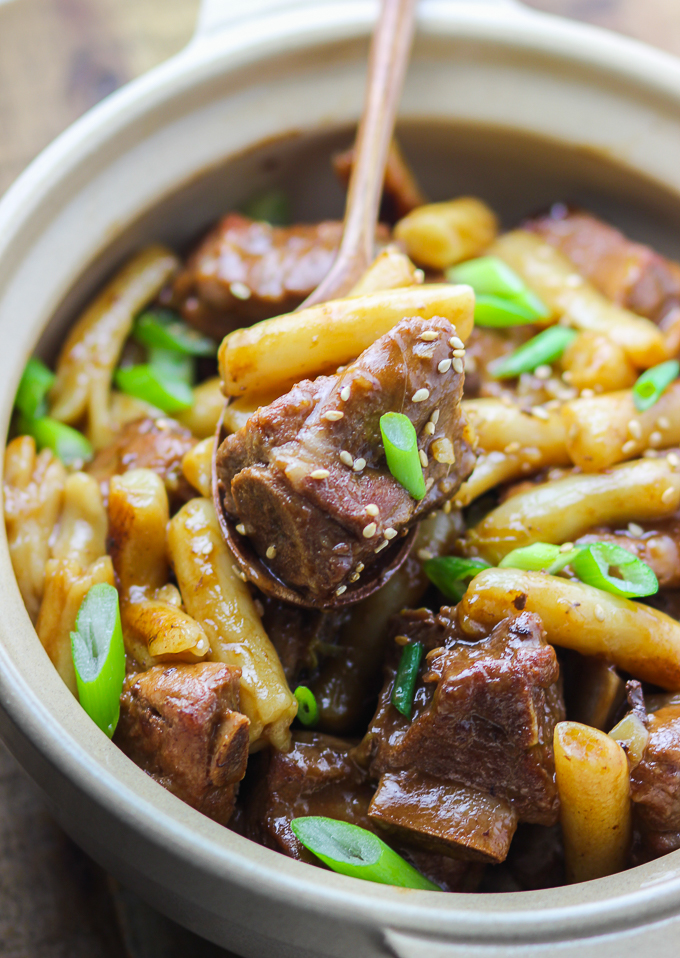 Slowcooked Pork Rib and Rice Cake Spice the Plate