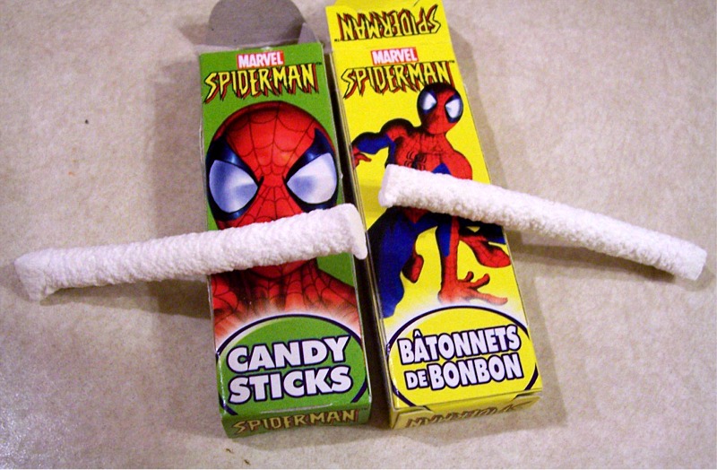 SpiderMan Candy Cigarettes? Spider Man Crawlspace