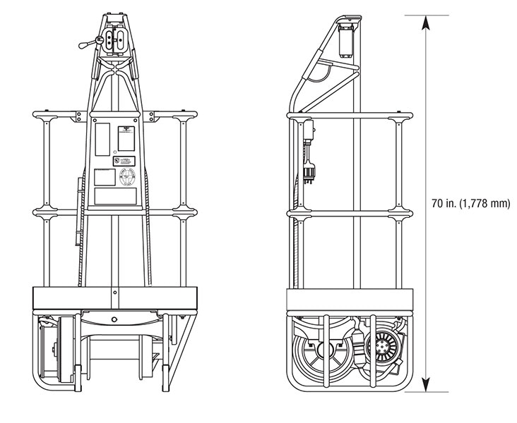 ST19E Demountable Spider Drum Hoist Spider Staging