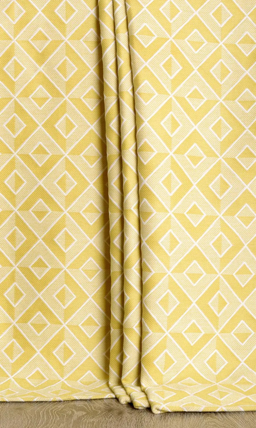 Shop Woven Diamond Patterned Roman Shades Online I Yellow I Spiffy Spools