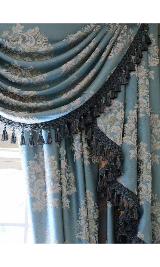 Custom Board Mounted Jabot and Swag Valance I Spiffy Spools