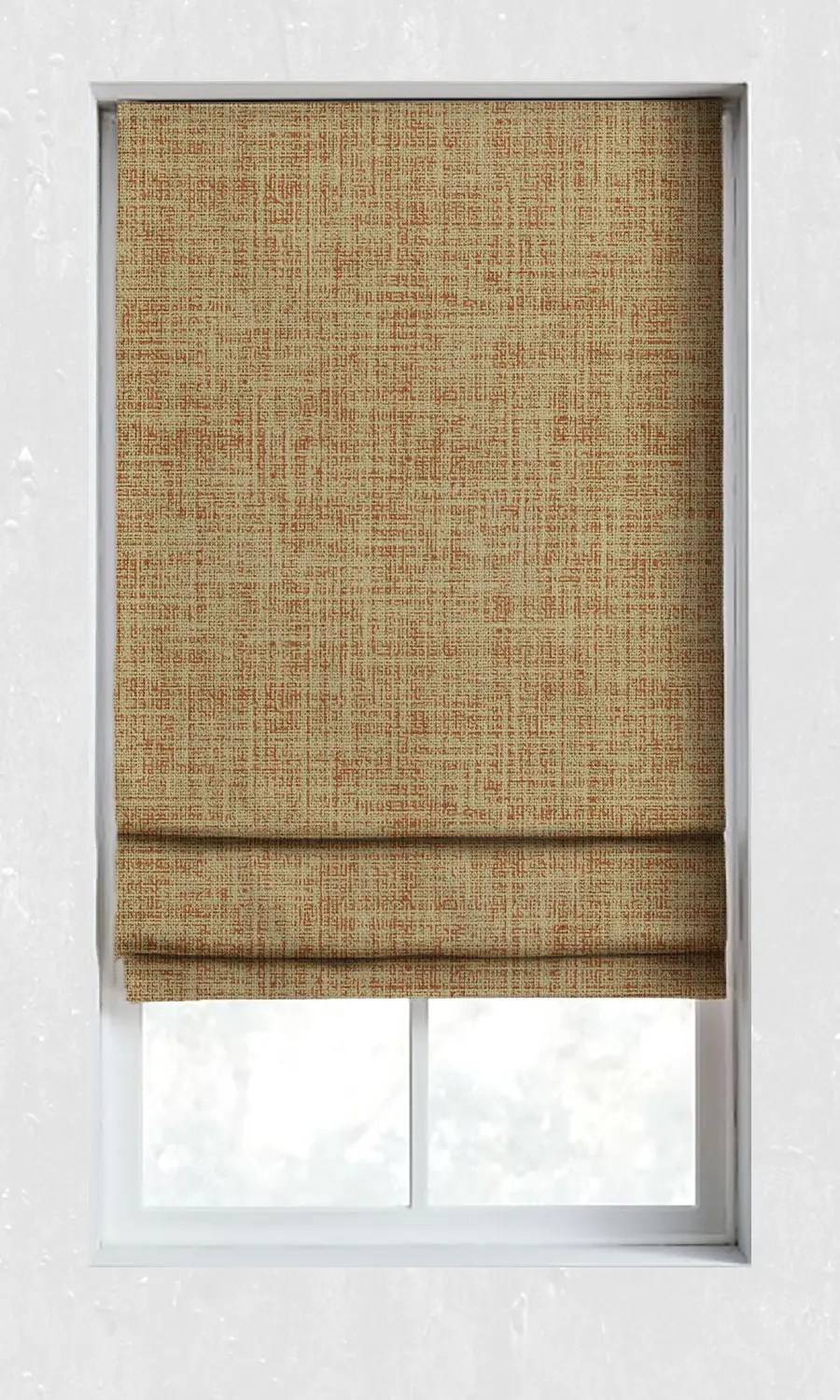 'Armadillo Tumble' Custom Drapes (Terra Cotta/ Sandy Beige)