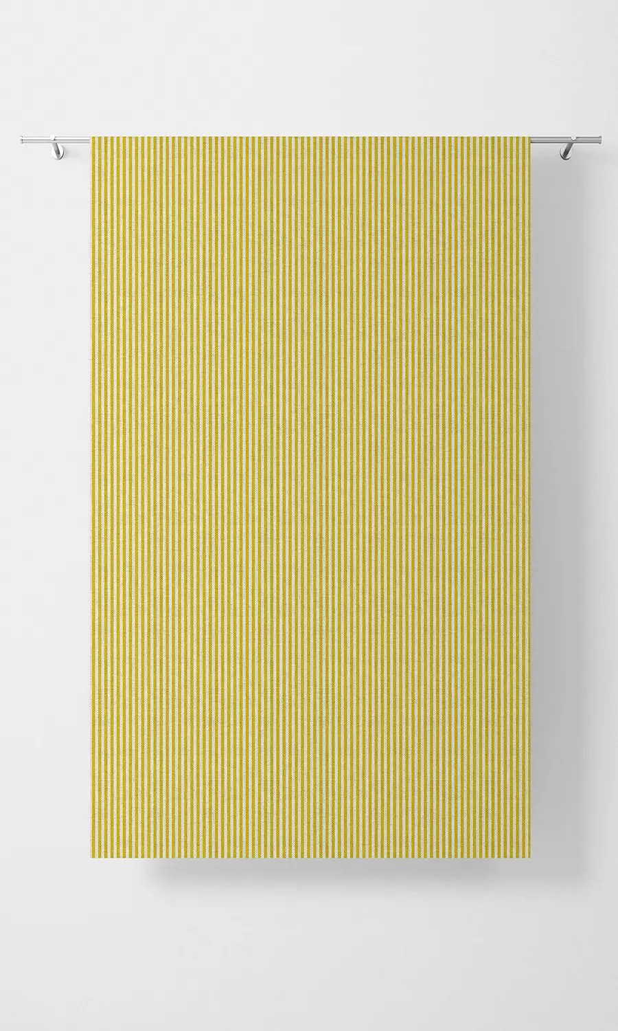 'Light Ochre' Custom Striped Window Roman Shades (Yellow)