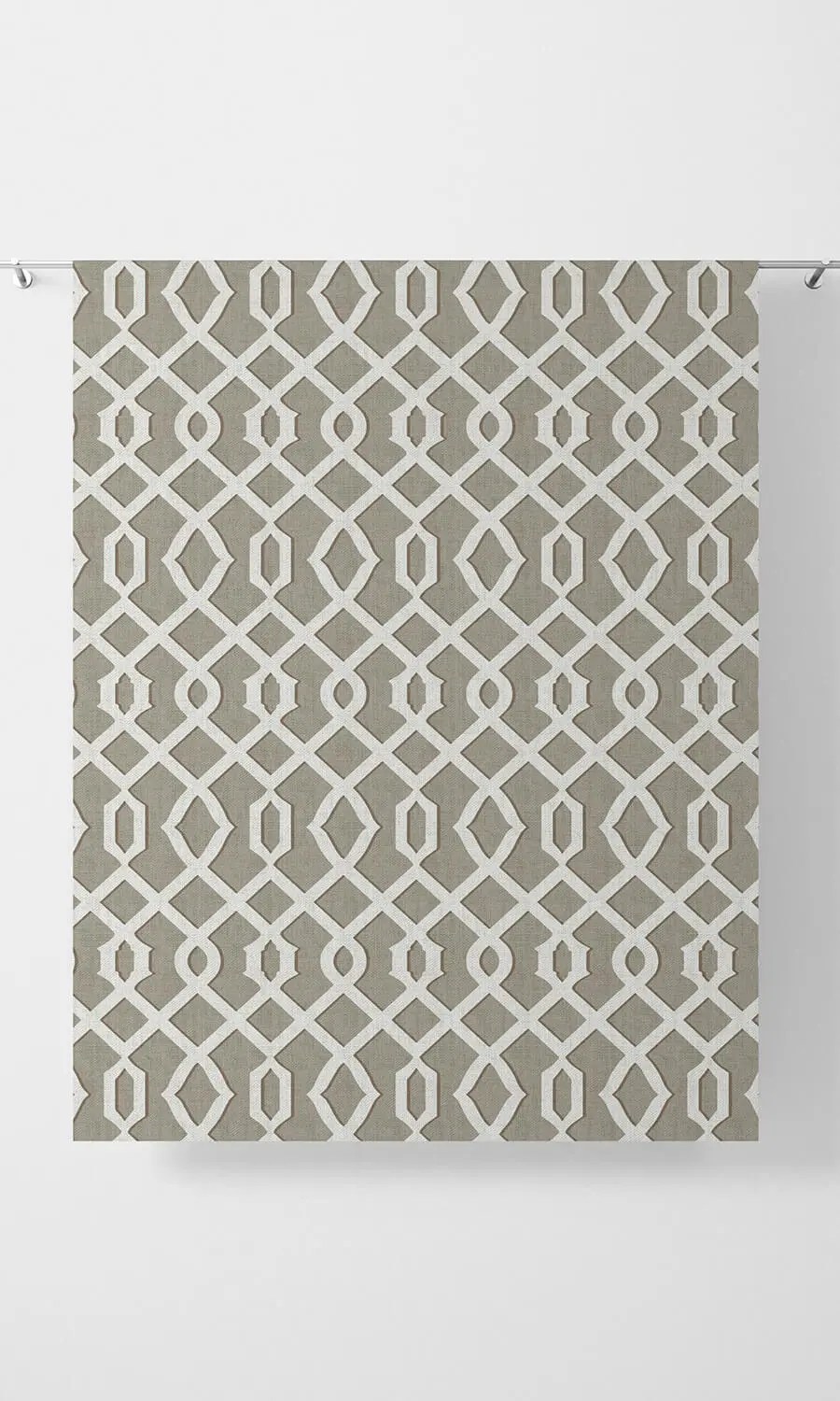 'Moth Wing' Trellis Patterned? Roman Shades? (Grey & White)