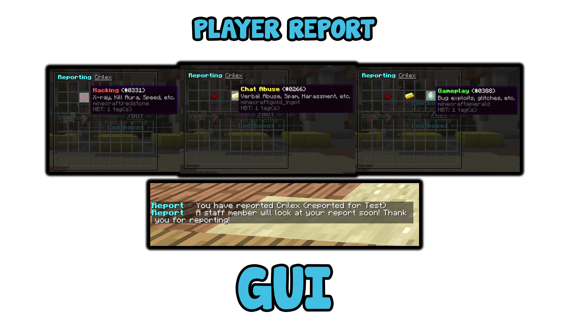 Report GUI [Skript] 1.8+ SpigotMC High Performance Minecraft
