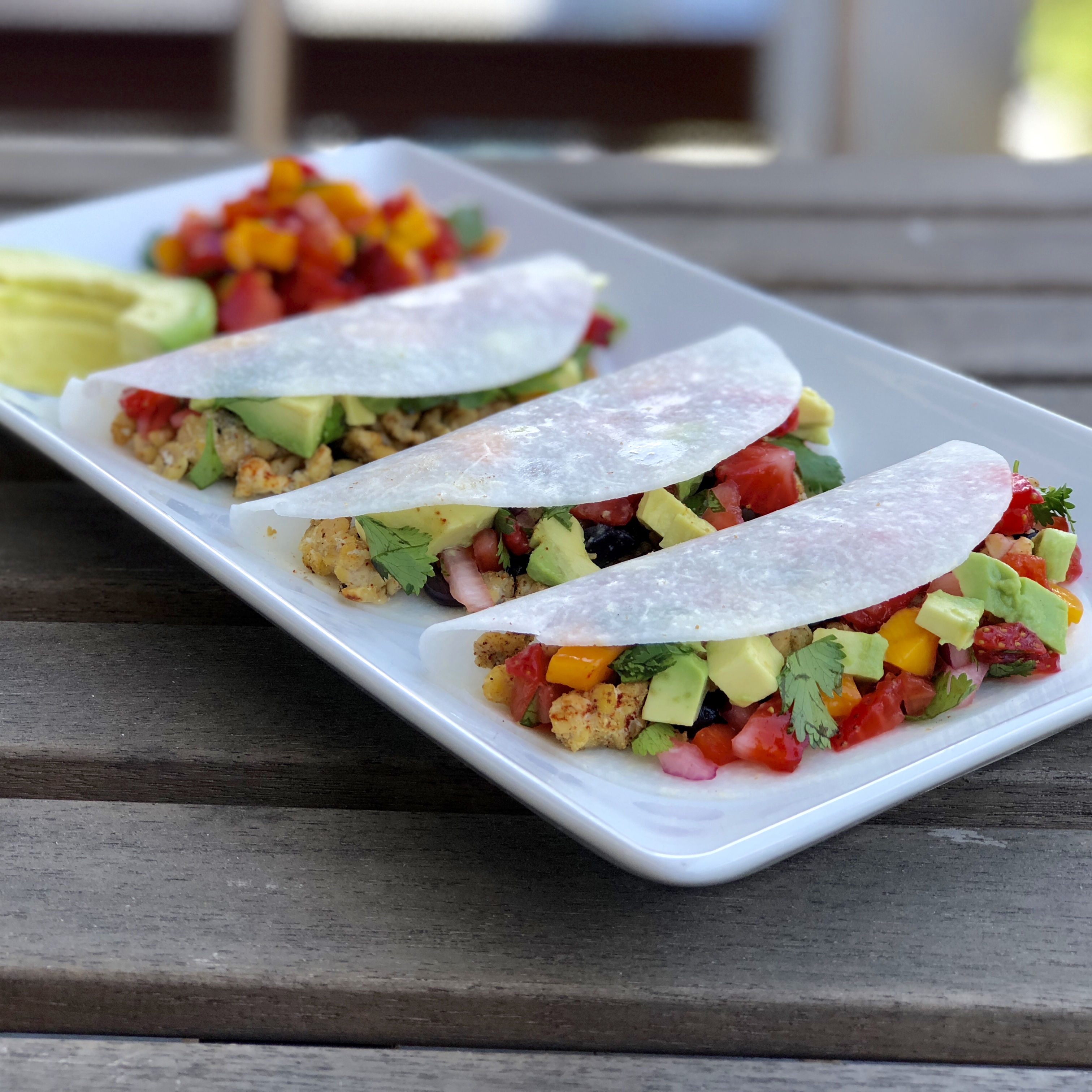 Jicama Tortilla Tacos Spin and Spice