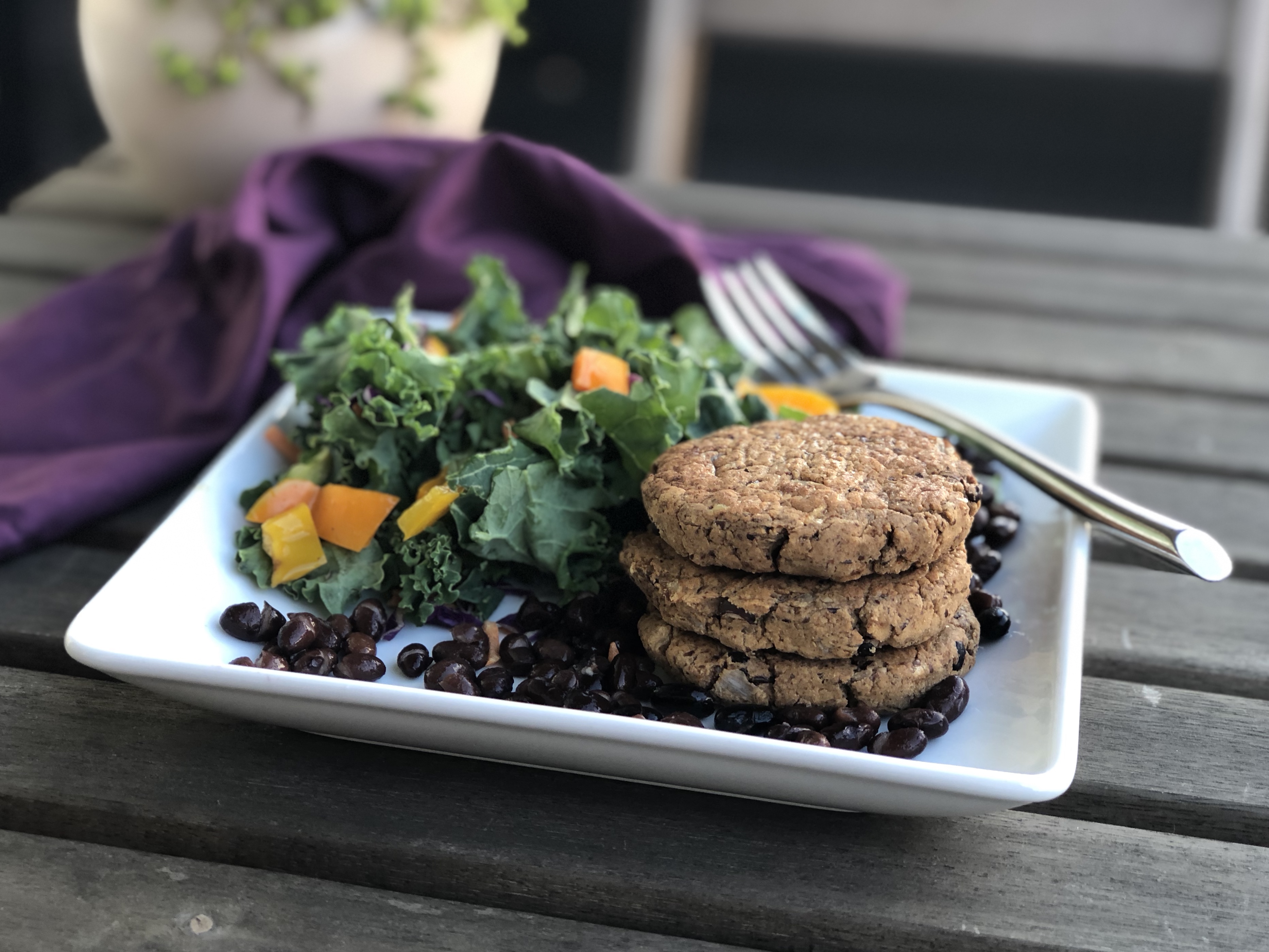 Black Bean Protein Burgers Spin and Spice
