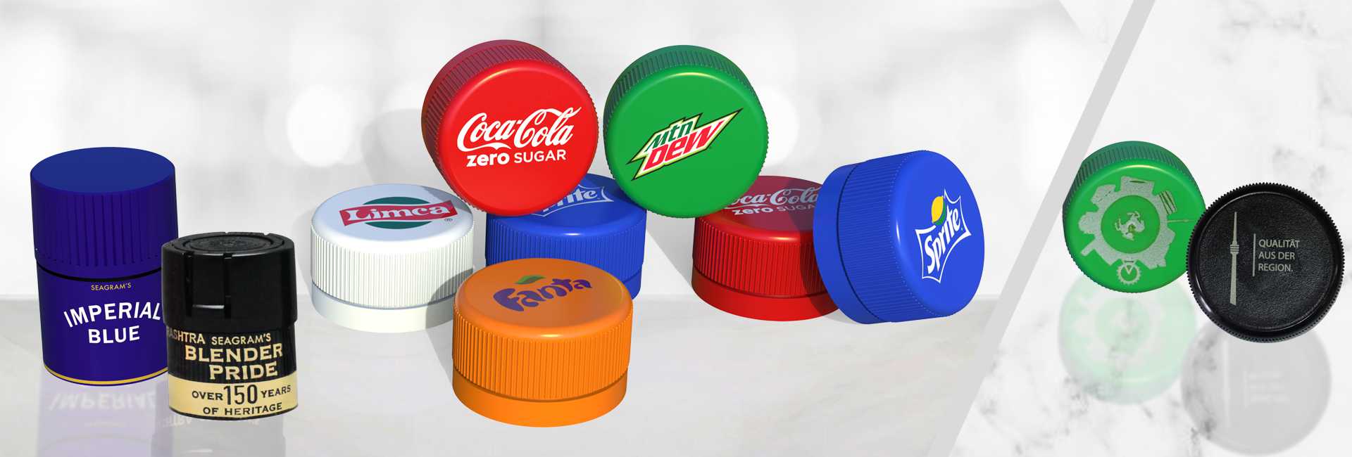 Printing inks, machines and consumables printing on closure & cap
