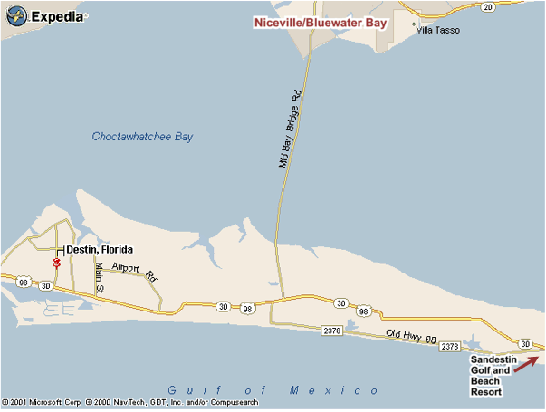 Show Destin Florida On A Map Emerald Coast of Northwest Florida Maps
