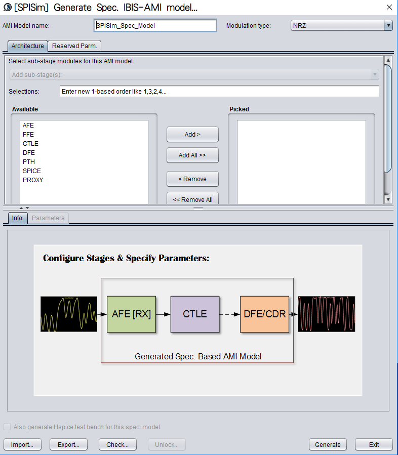 SPISim_AMI A free web app for generating IBISAMI models SPISim EDA