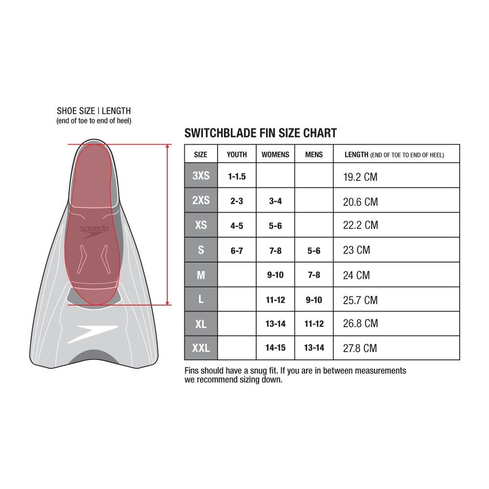 Speedo Switchblade Fin Black/Red Splashables Inc. Everything Swim