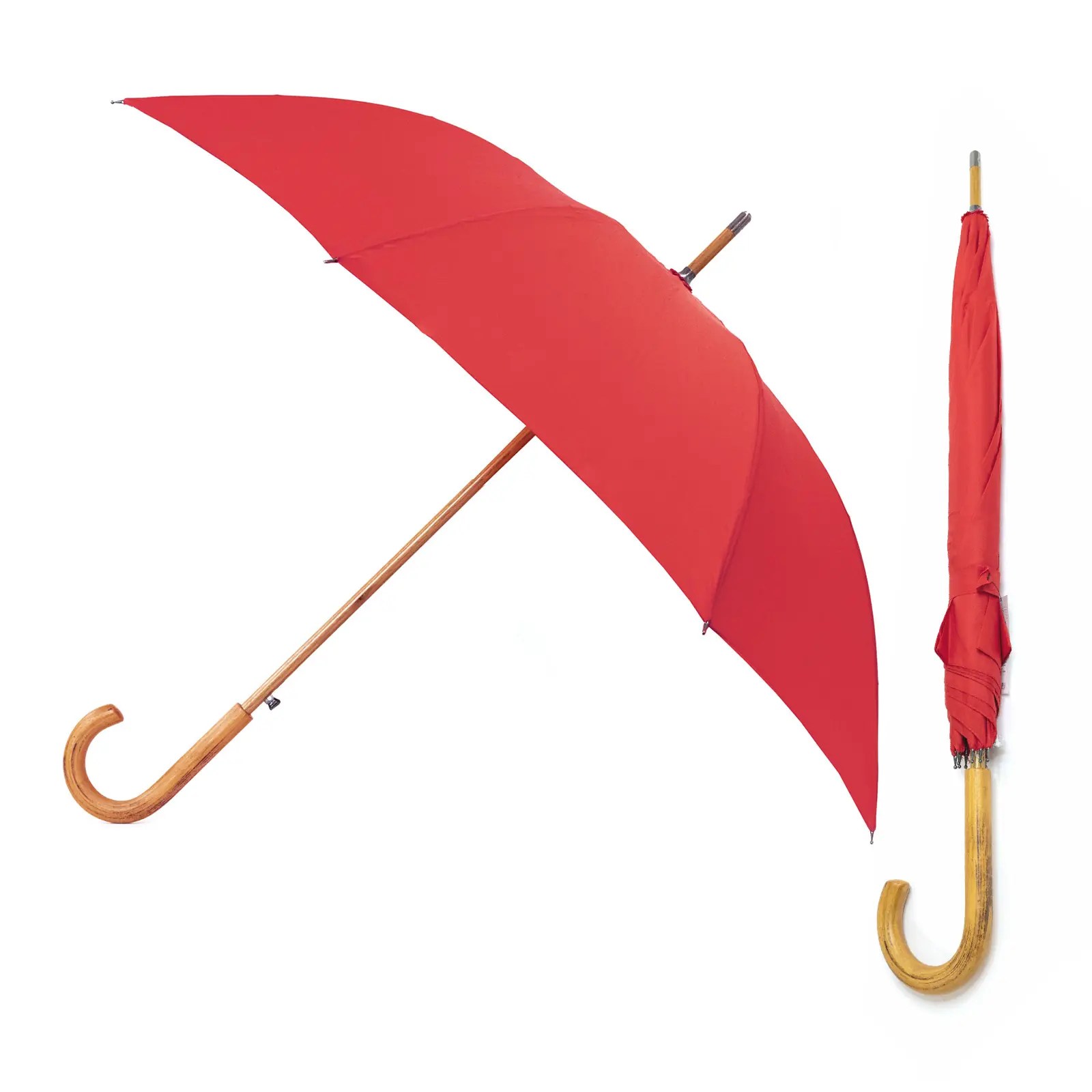 Red Windproof Walking Umbrella UK Umbrella Wholesaler