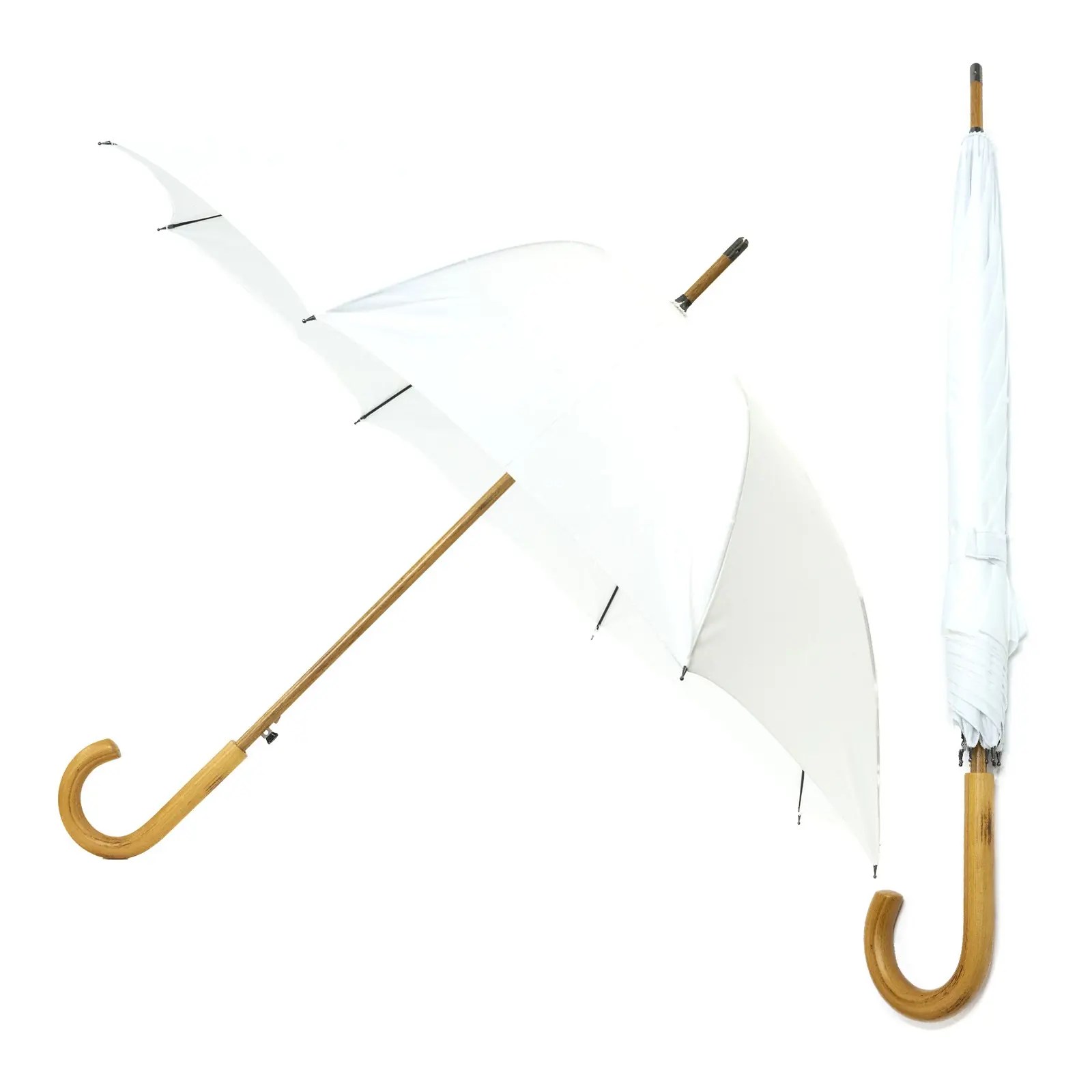 White Windproof Walking Umbrella Wholesale Walking Umbrella