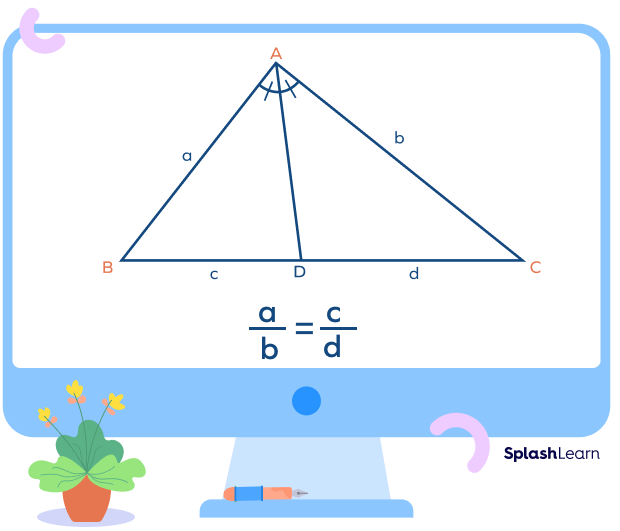 Angle Bisector Theorem: Definition, Formula, Proof, Examples