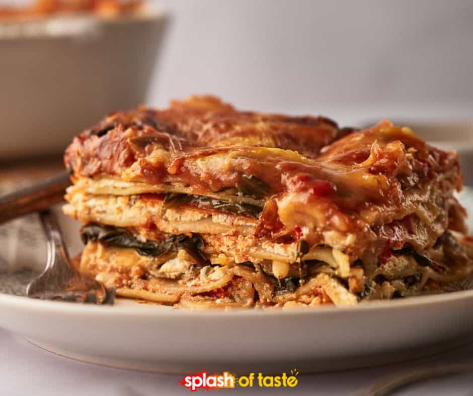 Vegetarian Lasagna Recipe - Splash of Taste - Vegetarian Recipes