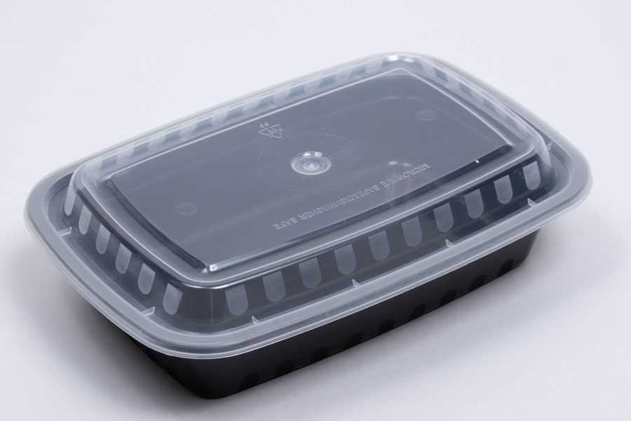 73/4 x 51/2 x 11/2 24 OZ Rectangular Plastic Food Takeout