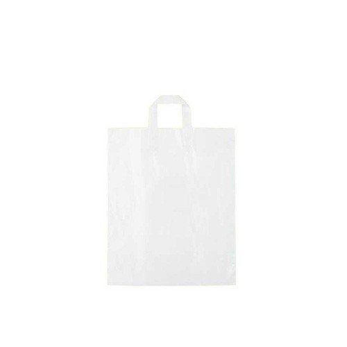 Frosted Soft Loop Plastic Shopping Bags Solid Colors