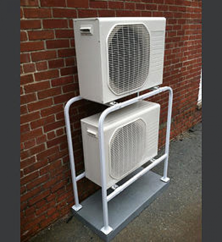 Stacking Two Split AC System Condensers On Top Of Each Other