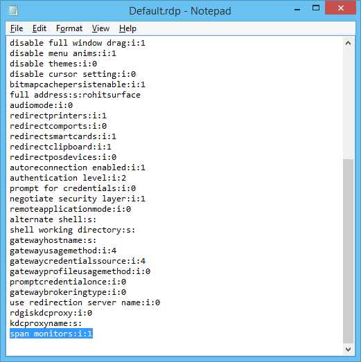 Using multiple monitors with Remote Desktop on Windows 7 Pro SplitView