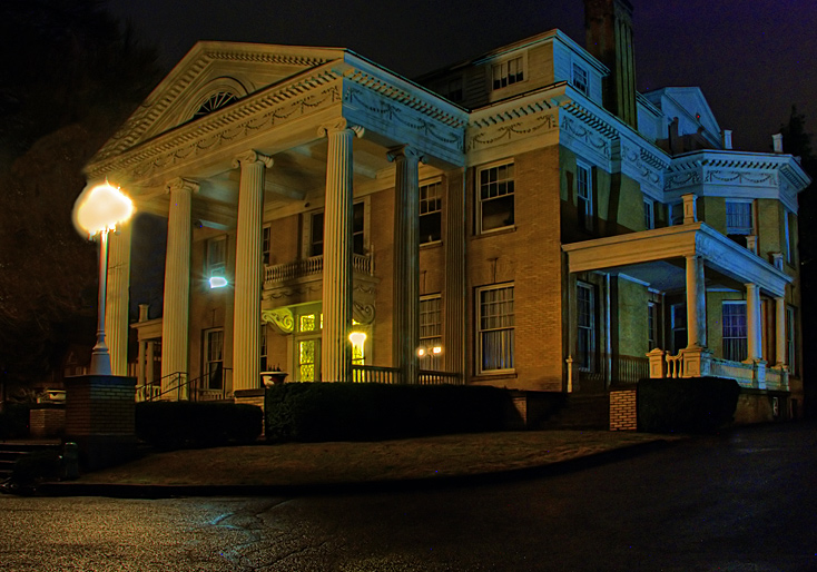 Corbin house, Night photos, Spokane, Washington