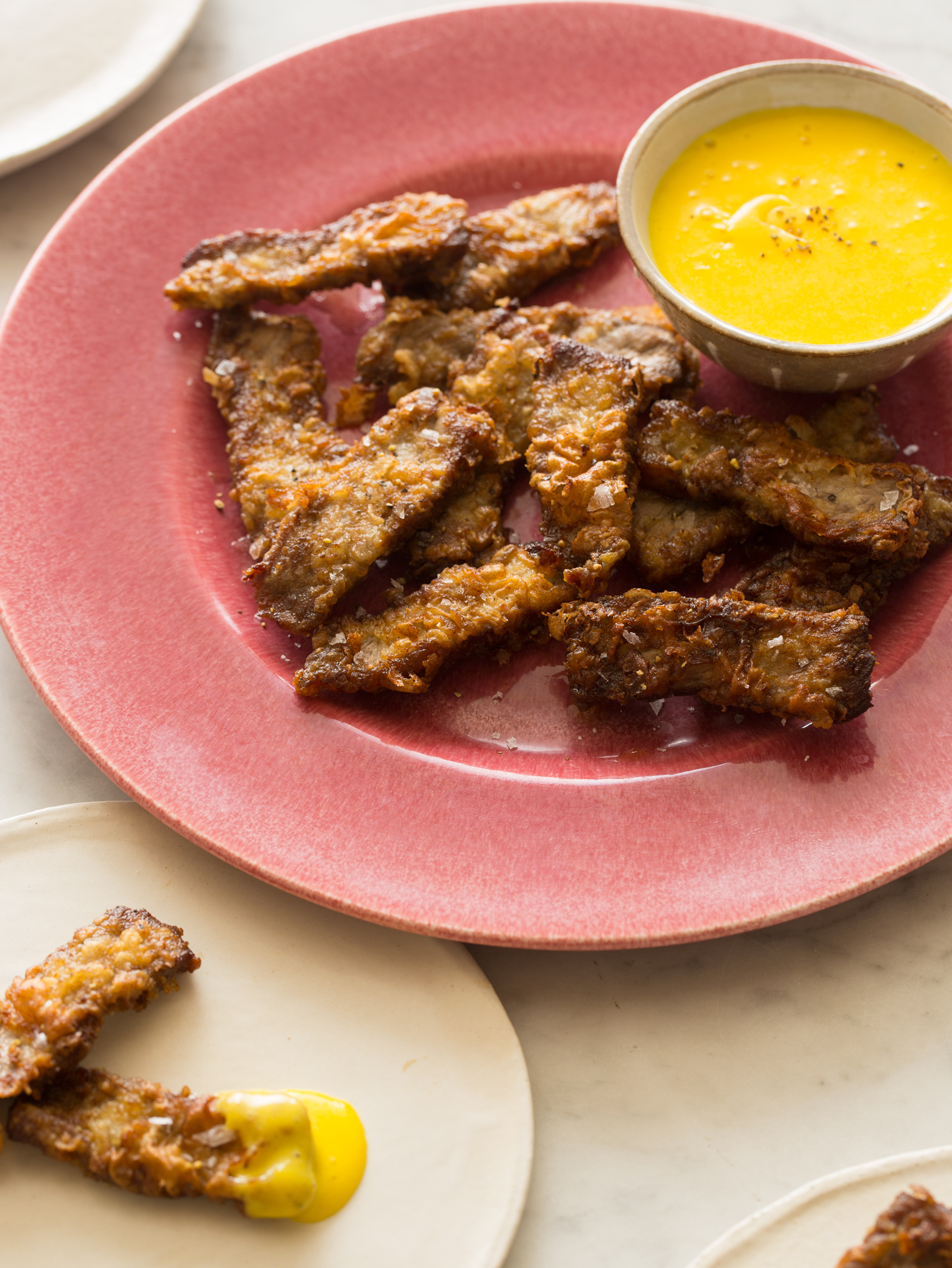 Finger Steaks Spoon Fork Bacon