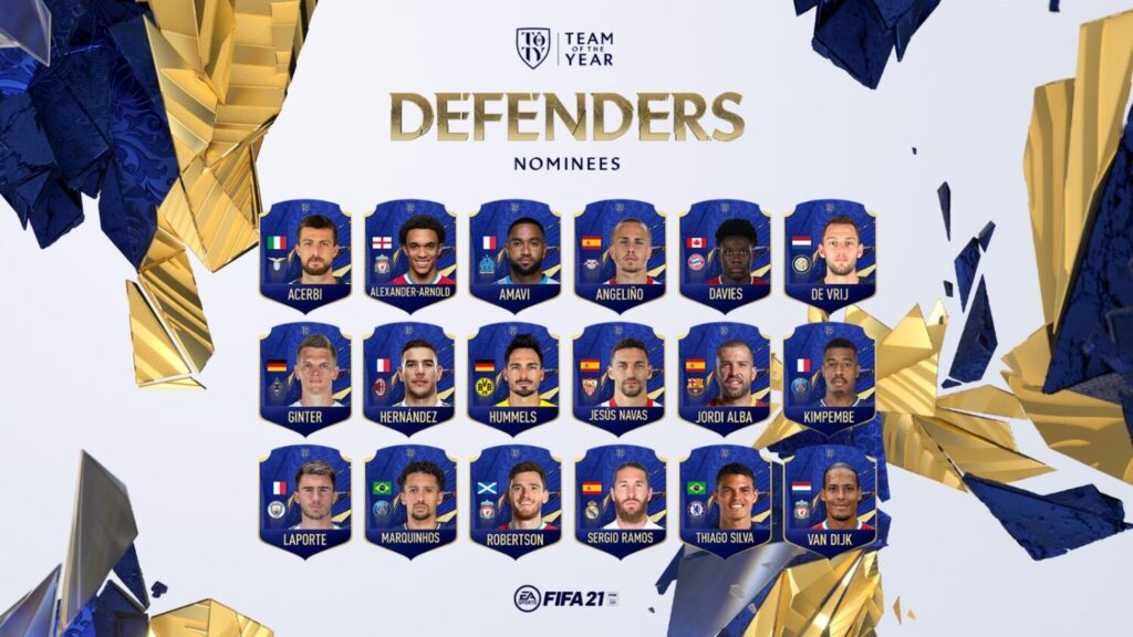 EA confirms FIFA 21 Team of the Year shortlist
