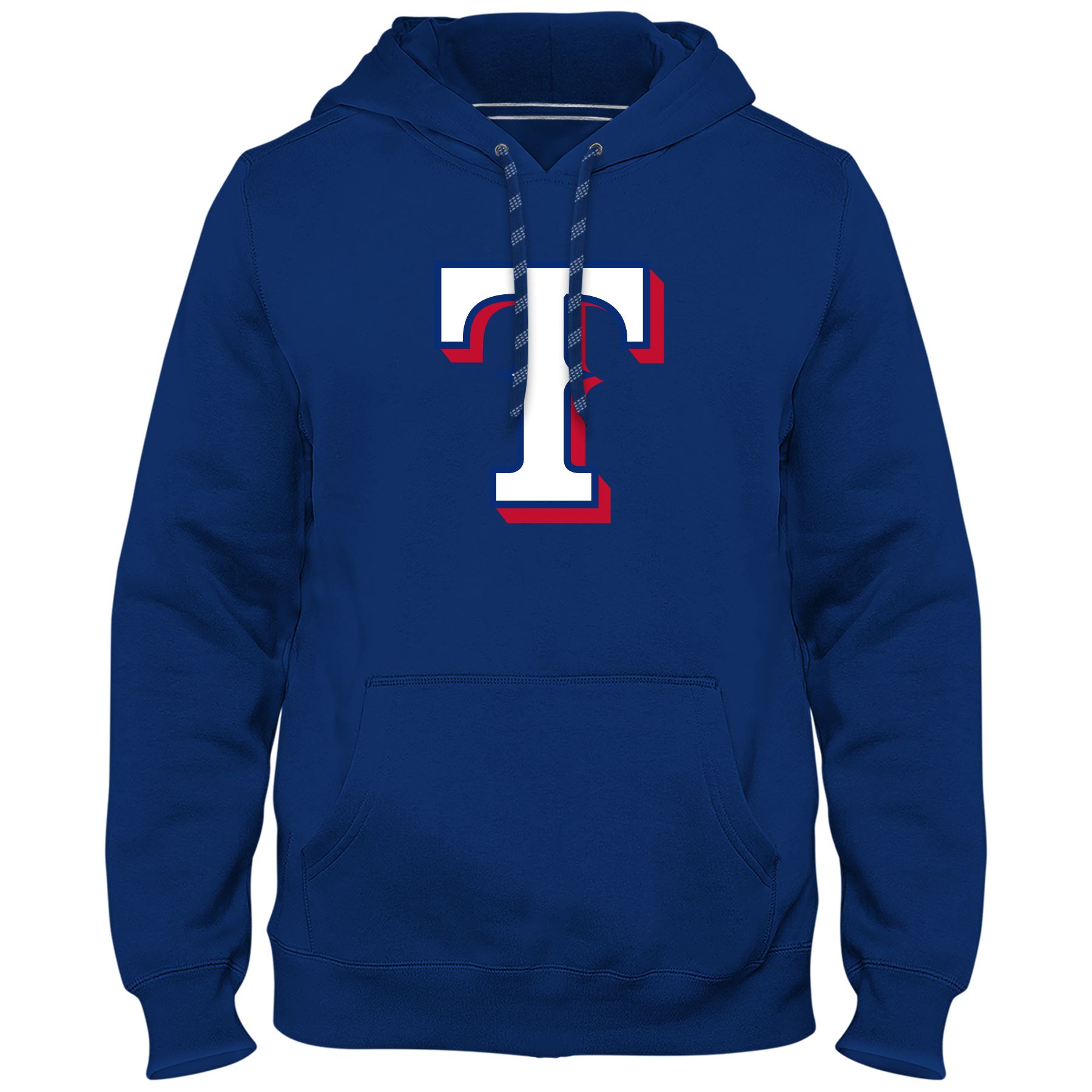 Texas Rangers MLB Express Twill Logo Hoodie Royal Blue SportBuff Canada