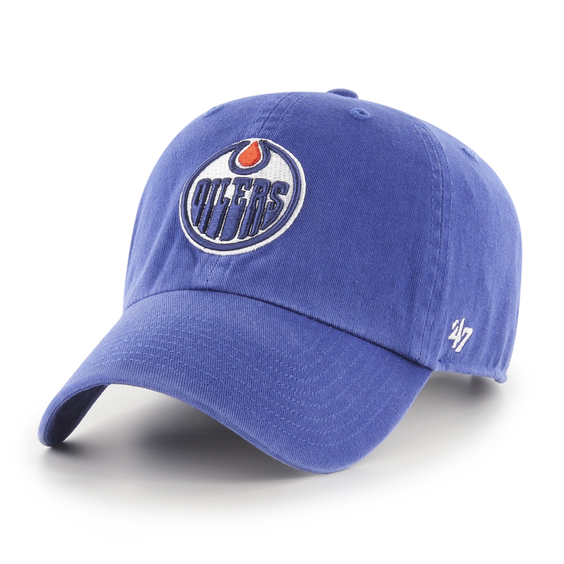 Edmonton Oilers NHL `47 Clean Up Primary Hat Royal Adjustable