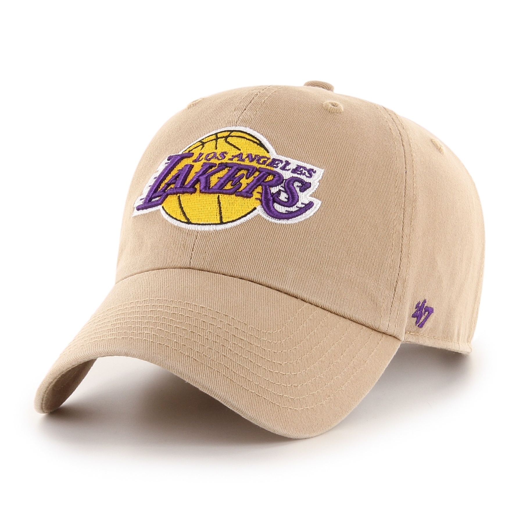 Los Angeles Lakers NBA '47 Clean Up Hat Khaki Adjustable SportBuff