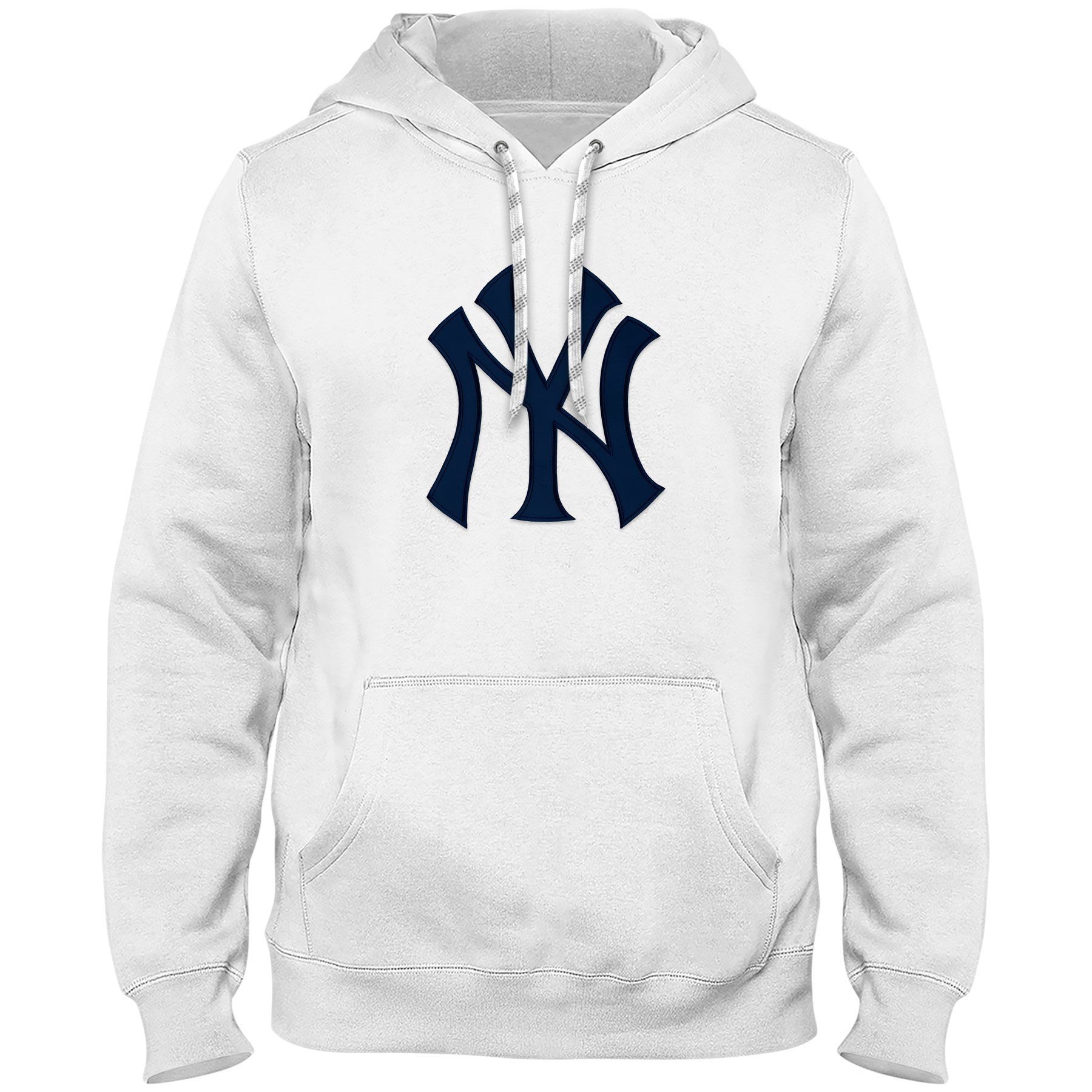 New York Yankees Express Twill Logo Hoodie Navy Logo White SportBuff
