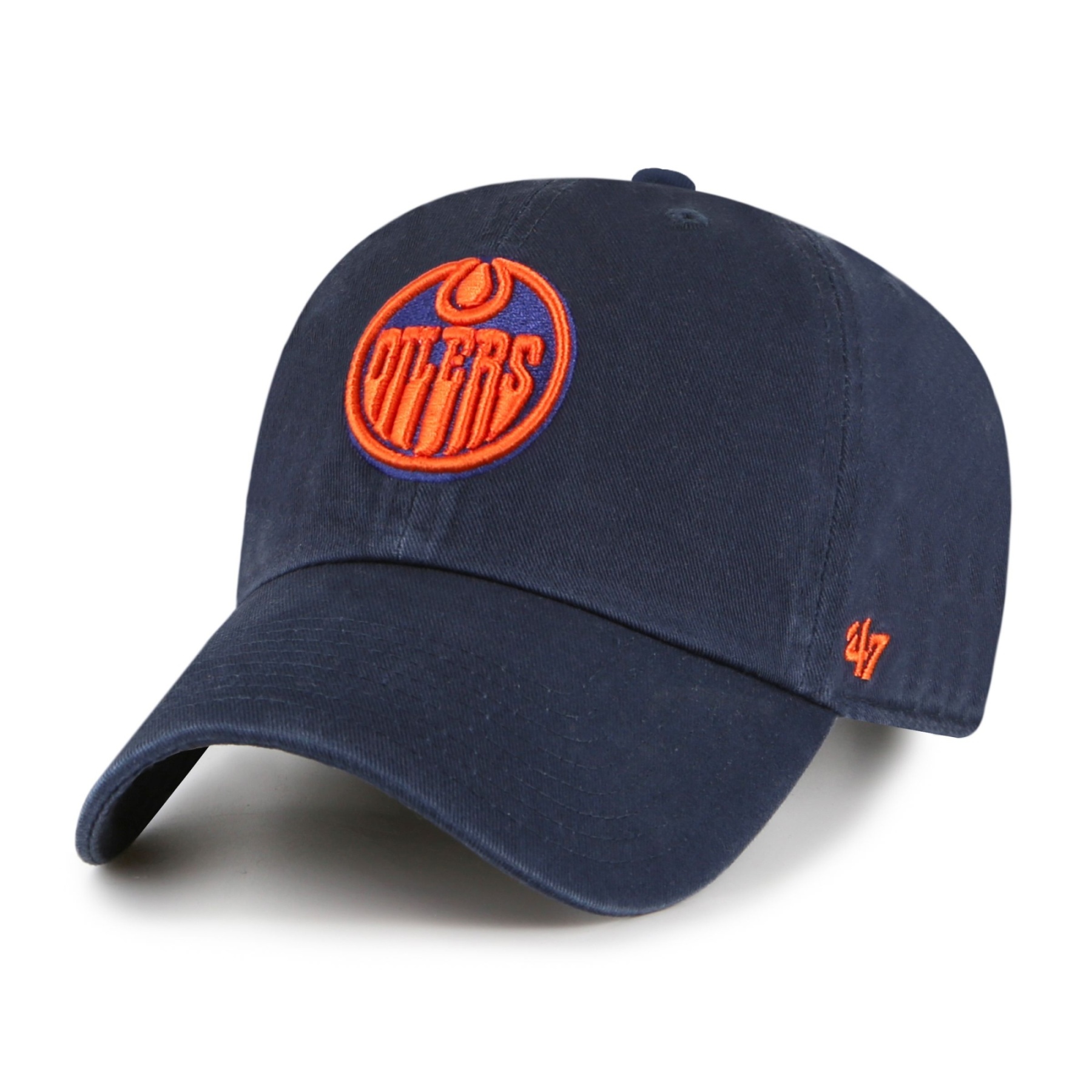 Edmonton Oilers NHL `47 Clean Up Primary Hat Navy Adjustable