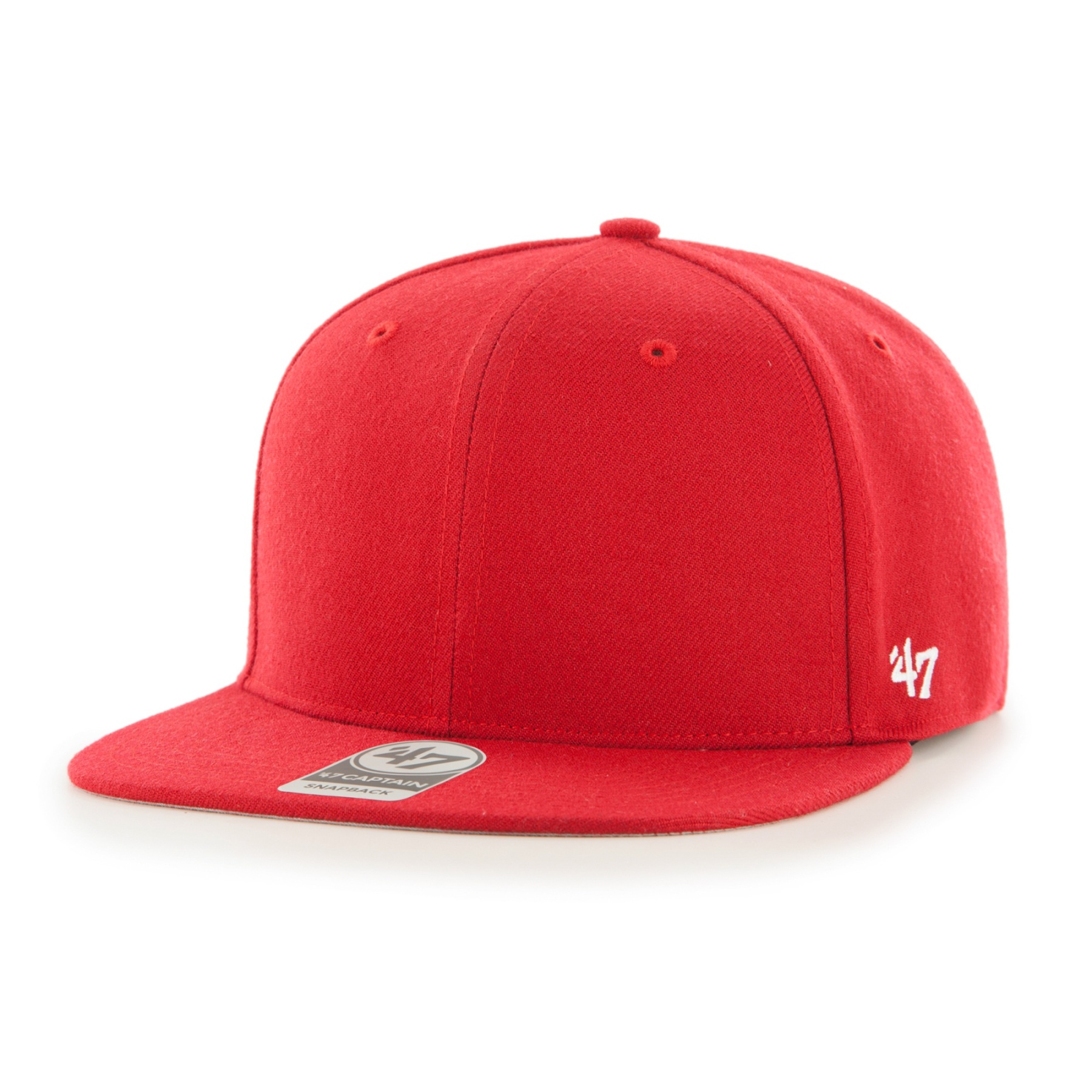 '47 Brand Captain Blank Snapback Hat Red Adjustable SportBuff