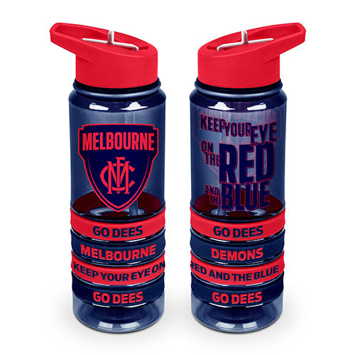 Melbourne Demons AFL Tritan Bottle & Wrist Bands