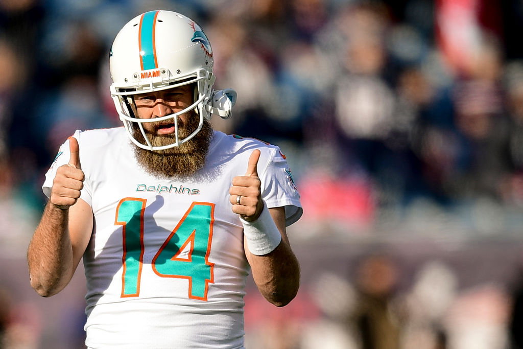 Ryan Fitzpatrick Lets Tua Tagovailoa Know He's in for a QB Competition