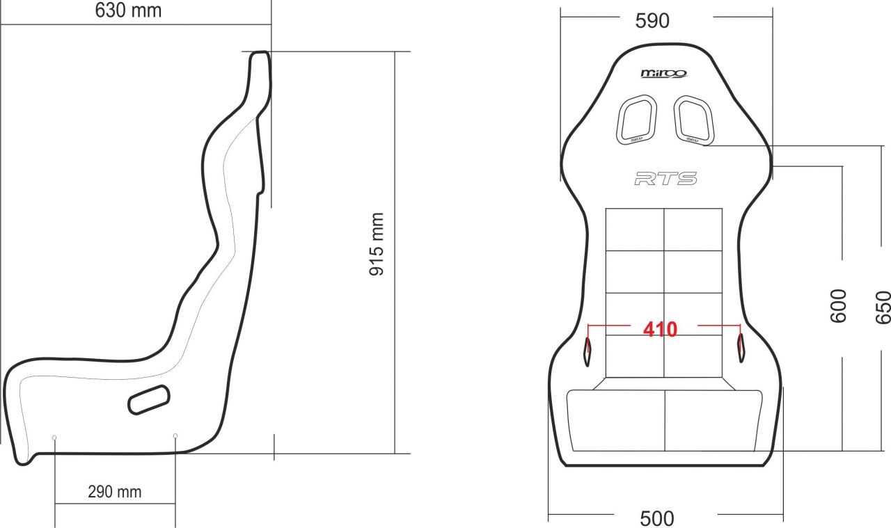 Mirco RTS Fibreglass FIA Motorsport Seat GSM Sport Seats