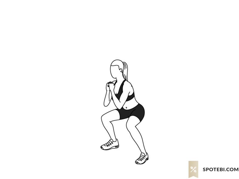 Flutter Kick Squats Illustrated Exercise Guide