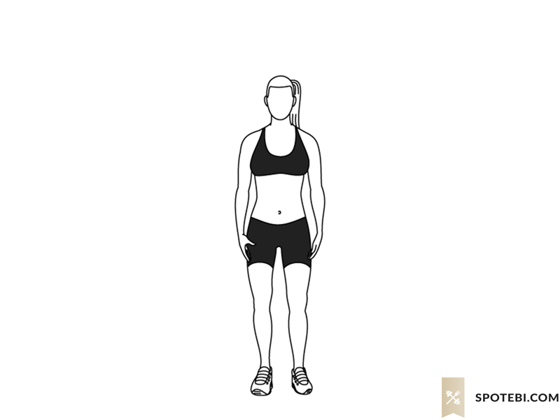 Modified Jumping Jacks Illustrated Exercise Guide