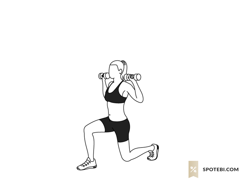Split Squat Press Illustrated Exercise Guide