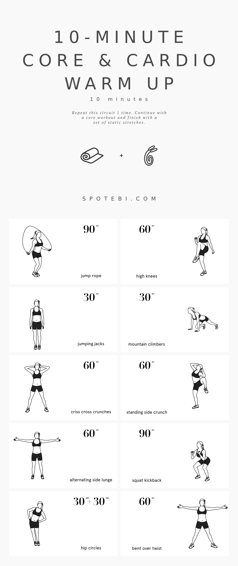 10Minute Core & Cardio Warm Up