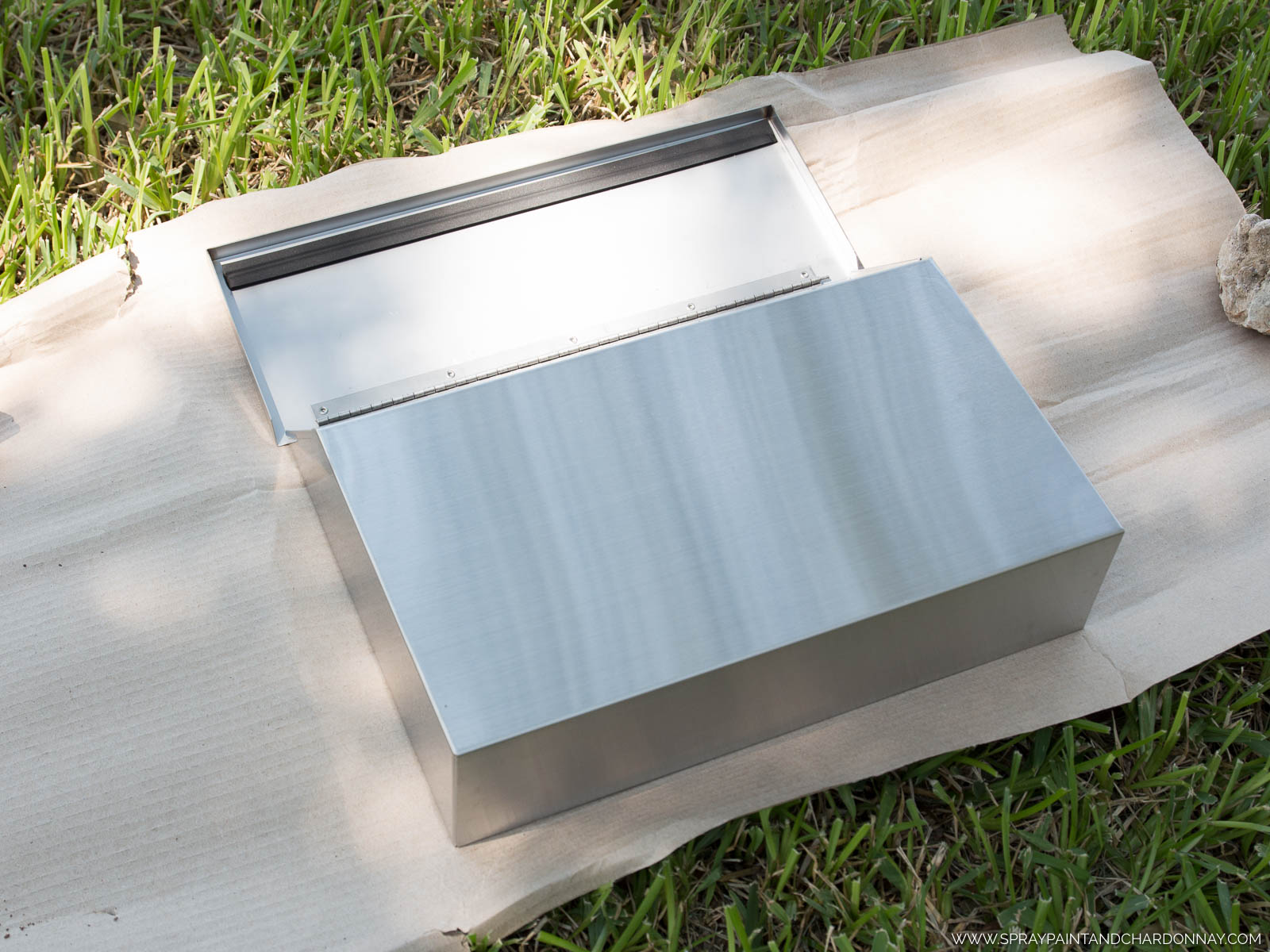DIY: Wall-Mounted Mailbox | Spray Paint & Chardonnay