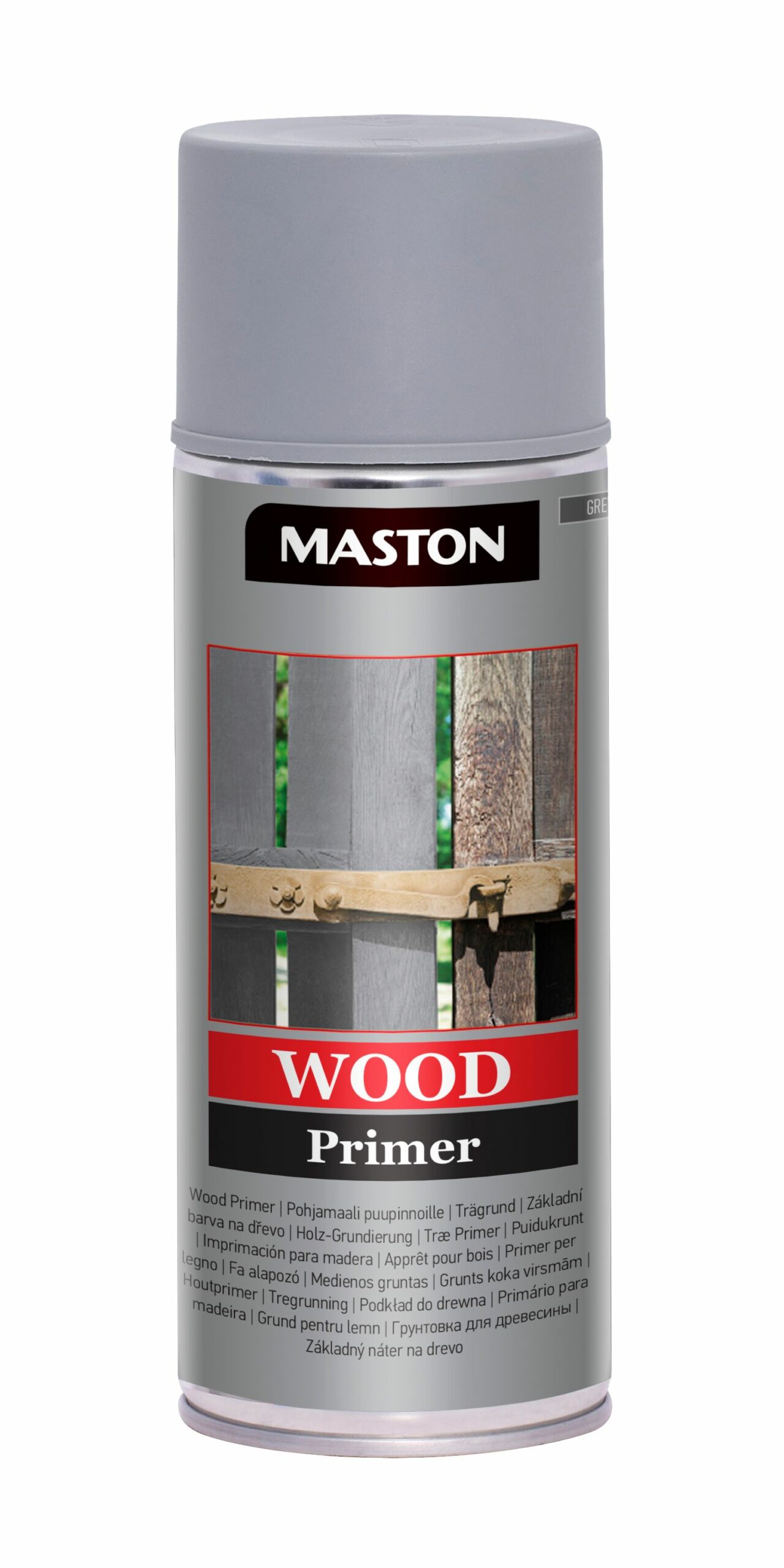 Maston Spray Wood Primer Grey 400ml Sprayster