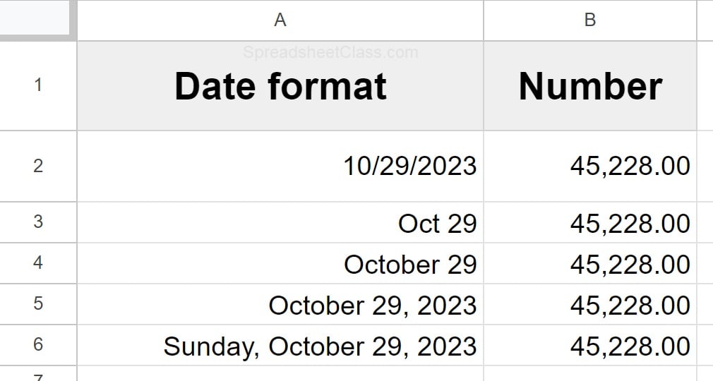 How to convert dates to numbers by formatting cells as numbers in