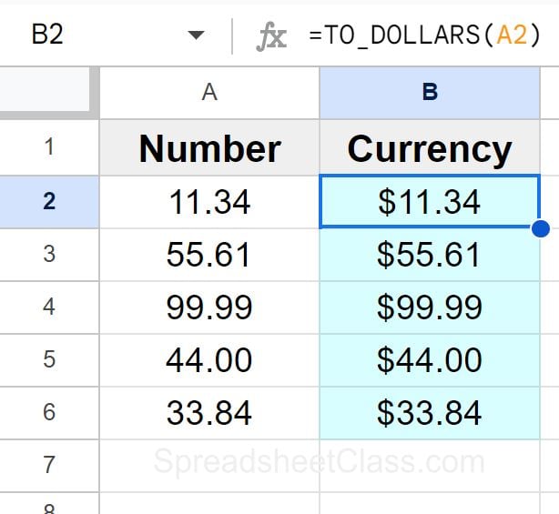 2 Ways to Format Currency Values in Google Sheets